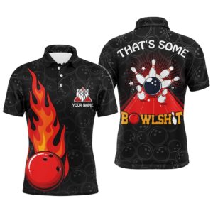 Funny Flame Polo Bowling Shirt For Men,&hellip;