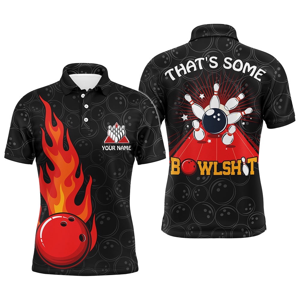 Funny Flame Polo Bowling Shirt For Men, Custom Name Black Bowling Polo Shirt Cool Bowlers Shirt, Personalized Bowling Team Shirt Funny Flame Polo Bowling Shirt For Men, Custom Name Black Bowling Polo Shirt Cool Bowlers Shirt, Personalized Bowling Team Shirt
