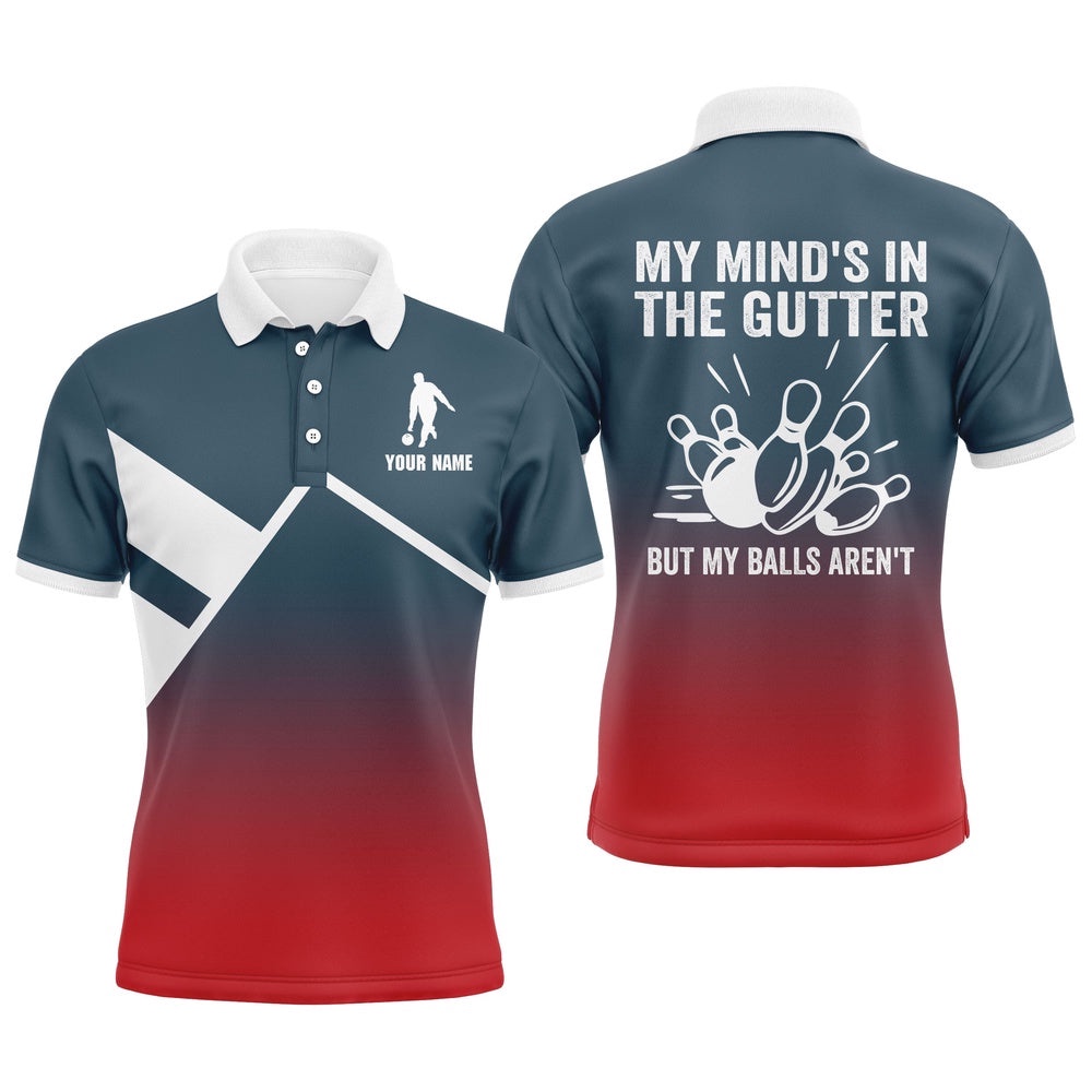 Funny Men Polo Bowling Shirt My Mind’S In The Gutter Bowlers Polo Shirt Short Sleeves, Personalized Bowling Team Shirt Funny Men Polo Bowling Shirt My Mind’S In The Gutter Bowlers Polo Shirt Short Sleeves, Personalized Bowling Team Shirt