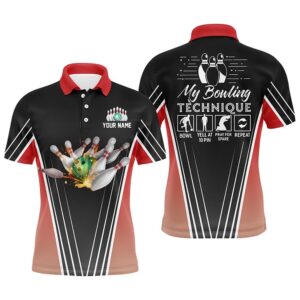 Funny Men’s Bowling Polo Shirts Custom Name&hellip;
