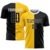 Gold Brown Cream Sublimation Soccer Uniform Jersey, Custom Team Soccer Jersey Shirt