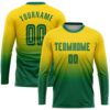 Gold Kelly Green Sublimation Soccer Uniform Jersey, Custom Team Soccer Jersey Shirt