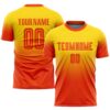 Gold Neon Green Navy Sublimation Soccer Uniform Jersey, Custom Team Soccer Jersey Shirt