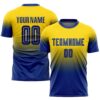 Gold Royal Orange Sublimation Soccer Uniform Jersey, Custom Team Soccer Jersey Shirt