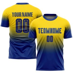 Gold Royal Sublimation Fade Fashion Soccer Uniform&hellip;