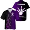 Funny Flame Skull Bowling Shirt, Custom Bowling Shirt, Custom Team Bowling Hawaiian Shirt