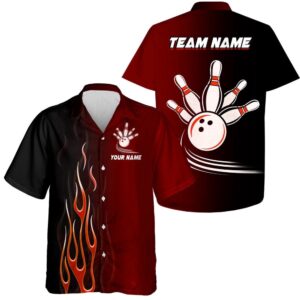 Gradient Red And Black Bowling League Jerseys,&hellip;