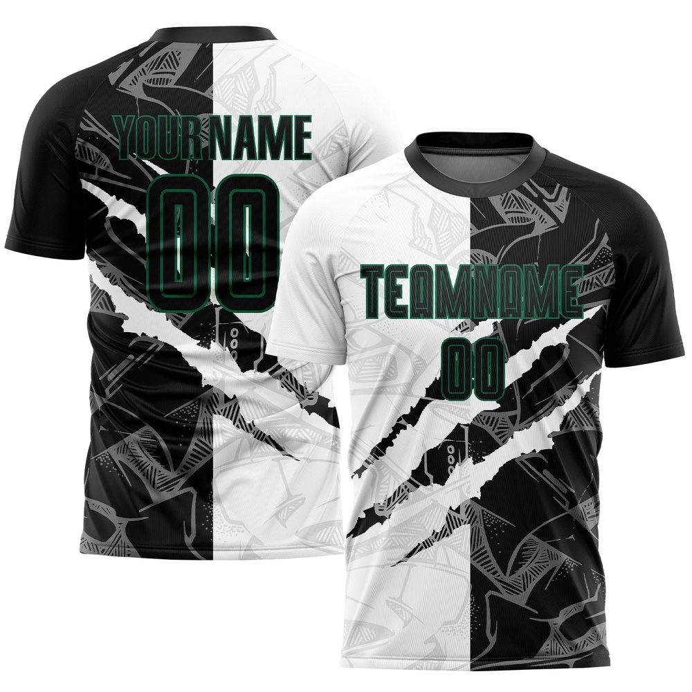 Graffiti Pattern Black Kelly Green Scratch Sublimation Soccer Uniform Jersey, Custom Team Soccer Jersey Shirt Graffiti Pattern Black Kelly Green Scratch Sublimation Soccer Uniform Jersey, Custom Team Soccer Jersey Shirt