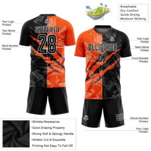 Graffiti Pattern Black Orange Scratch Sublimation Soccer Uniform Jersey Custom Team Soccer Jersey Shirt 3 oa5z63.jpg