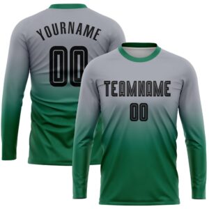 Gray Black Kelly Green Sublimation Long Sleeve&hellip;