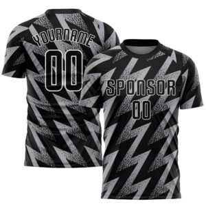 Gray Black White Sublimation Soccer Uniform Jersey,&hellip;