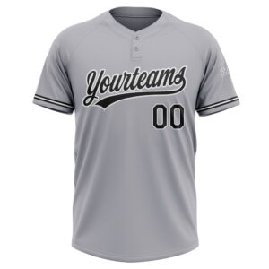 Gray Black White Two Button Unisex Softball Jersey Custom Team Softball Jersey 2 jpvi7a.jpg