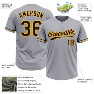 Gray Brown Yellow Two Button Unisex Softball Jersey Custom Team Softball Jersey 3 u3gszd.jpg
