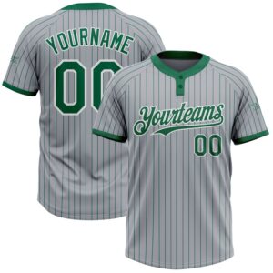 Gray Kelly Green Pinstripe White Two Button&hellip;