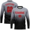 Gray Red Old Gold Sublimation Soccer Uniform Jersey, Custom Team Soccer Jersey Shirt