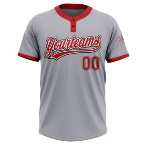 Gray Red Black Two Button Unisex Softball Jersey Custom Team Softball Jersey 2 wdn6sm.jpg