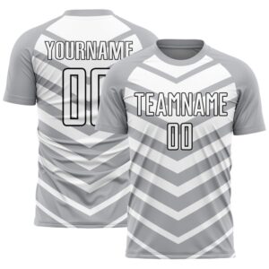Gray White Black Arrow Shapes Sublimation Soccer&hellip;