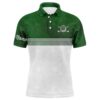 Green And White Men’s Golf Polo Shirts Custom Name Let’S Par Tee Best Men’s Golf Wear, Golf Polo Shirt, Golf Shirts