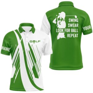 Green And White Men’s Golf Polo Shirts&hellip;