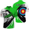 Green Archery Jerseys For Men Custom Archery Jersey Shirt Team League Archery Shirts, Custom Archery Team Shirt