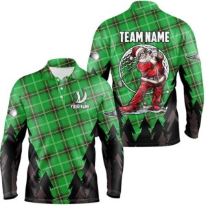 Green Argyle Pattern Santa Golfer Custom Men s Christmas Best Team Golf Shirts Golf Polo Shirt Golf Shirts 2 lcuaql.jpg