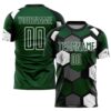 Green Black Cream Sublimation Soccer Uniform Jersey, Custom Team Soccer Jersey Shirt