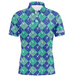 Green Blue Argyle Plaid Pattern Golf Clubs&hellip;