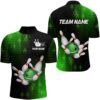 Green Bowling Shirts For Men, Bowling Logo Team Bowling Jersey, Bowler Outfit, Custom Bowling Team Jersey Shirt