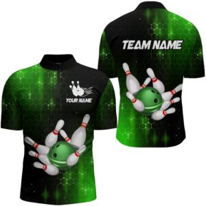 Green Bowling Shirts Men Women Bowling Team&hellip;