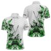 Green Camo Men’s Golf Polo Shirts Customized Camouflage Golf Shirts For Men, Golfer Gifts, Golf Polo Shirt, Golf Shirts