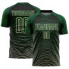 Green City Cream Geometric Shapes Sublimation Soccer Uniform Jersey, Custom Team Soccer Jersey Shirt