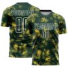 Green Cream Stars Sublimation Soccer Uniform Jersey, Custom Team Soccer Jersey Shirt
