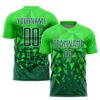 Green Green Gold Sublimation Soccer Uniform Jersey, Custom Team Soccer Jersey Shirt