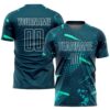 Green Green Gold Sublimation Soccer Uniform Jersey, Custom Team Soccer Jersey Shirt