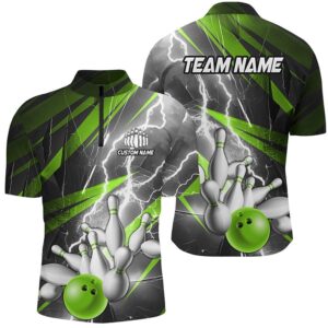 Green Lightning Thunder Bowling Team Jersey,Team Bowling&hellip;