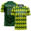 Green Green White Sublimation Saudi Arabian Flag Soccer Uniform Jersey, Custom Team Soccer Jersey Shirt