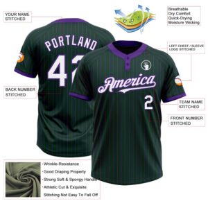 Green Purple Pinstripe White Two Button Unisex Softball Jersey Custom Team Softball Jersey 3 xsf7rk.jpg