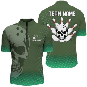 Green Skull Bowling Shirts Men & Women&hellip;