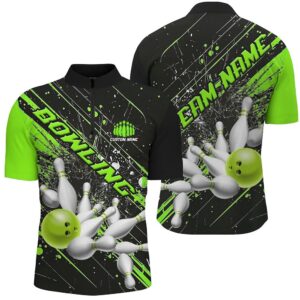 Green Strike Bowling Team Shirts For Men&hellip;