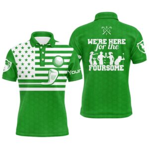 Green White American Flag Men’s Golf Polo&hellip;