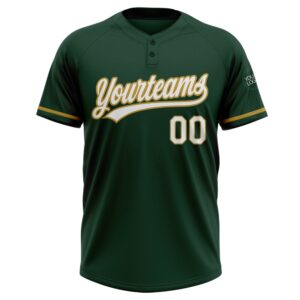 Green White Old Gold Two Button Unisex Softball Jersey Custom Team Softball Jersey 2 hv4upk.jpg