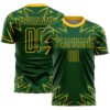 Green White Yellow Navy Sublimation Soccer Uniform Jersey, Custom Team Soccer Jersey Shirt
