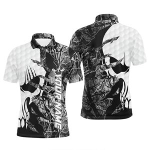 Grey Camo Men’s Golf Polos Shirts Custom&hellip;