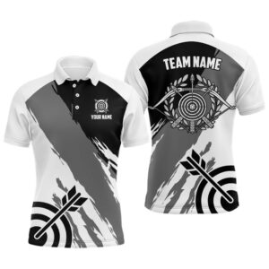Grey Polo Archery Men Polo Shirts Custom&hellip;