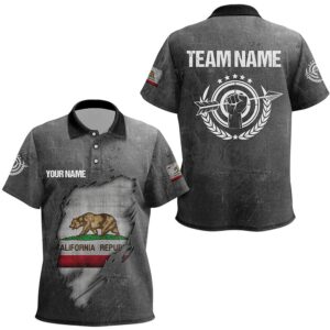 Grunge California Archery Polo Shirts, Custom California&hellip;