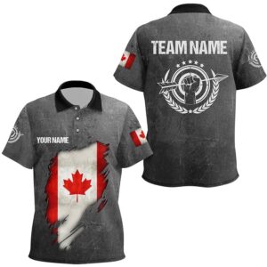 Grunge Canada Archery Polo Shirts, Custom Canadian&hellip;