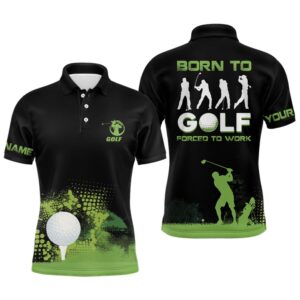 Grunge Graphic Men’s Golf Polo Shirt, Green&hellip;