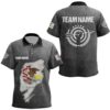 Grunge Maryland Archery Shirts For Men, Custom Maryland Flag Shirts For Archers, Custom Archery Team Polo Shirt