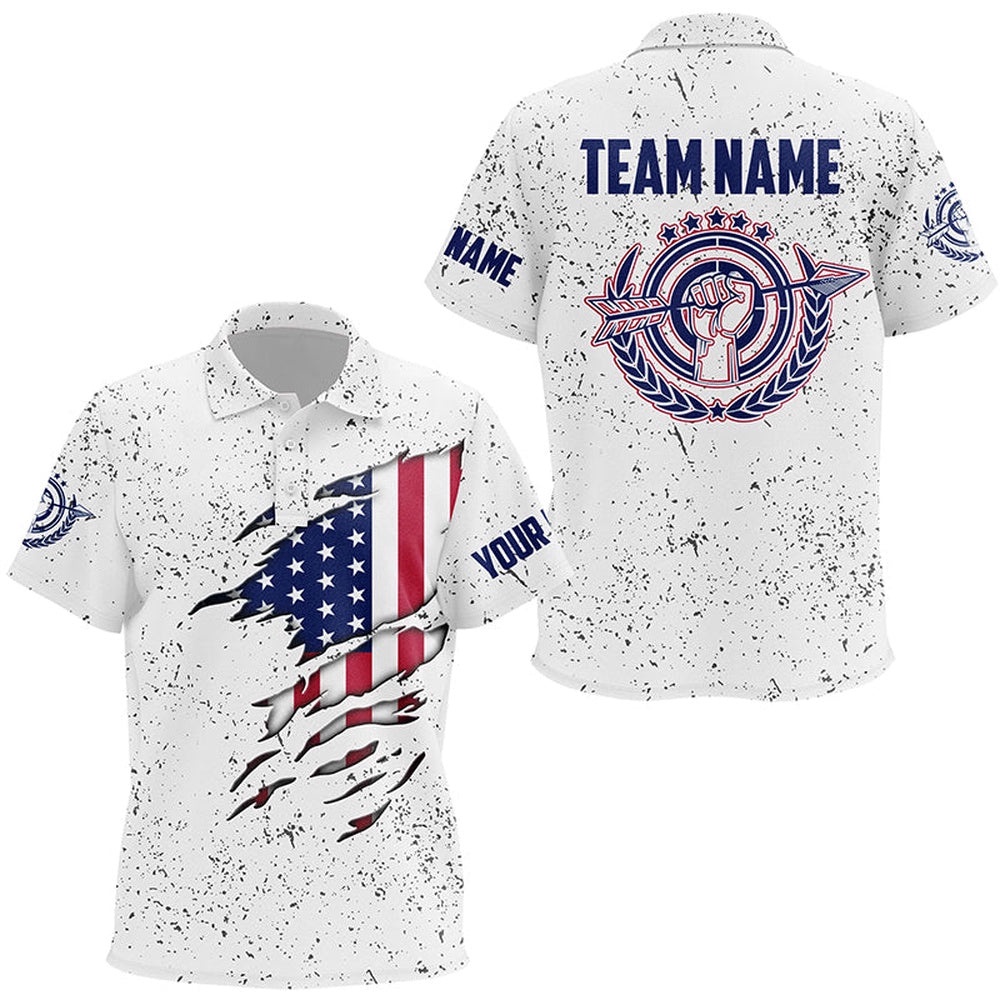 Grunge Us Archery Polo Shirts, Patriotic American Flag Shirts For Archers, Custom Archery Team Polo Shirt Grunge Us Archery Polo Shirts, Patriotic American Flag Shirts For Archers, Custom Archery Team Polo Shirt