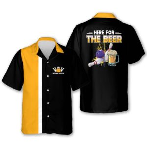 Here For The Beer Bowling Shirts, Custom&hellip;